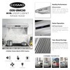 Cosmo UMC30 30 in. Haven Collection 380 CFM Ducted Under Cabinet Range Hood, LED Lights, Touch Controls, Stainless Steel - 3 of 4