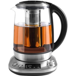 Mecity Electric Tea Kettle with Infuser, 9 Presets, Temp Control, 1.7L Glass, 1200W - 1 of 4