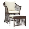 vidaXL 2 Piece Patio Lounge Set with Cushions Brown Poly Rattan - 2 of 4