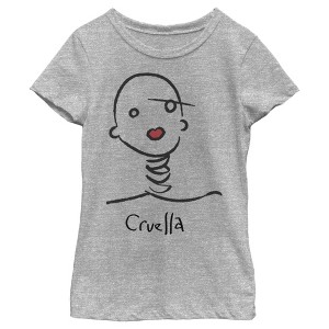 Girl's Cruella Abstract Doodle T-Shirt - 1 of 4