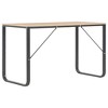 vidaXL Computer Desk Black and Oak 47.2"x23.6"x28.7" - 4 of 4