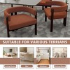 MOONMISS Modern Accent Chair Chenille Upholstered Armchair with Open Back,2PCS - 3 of 4