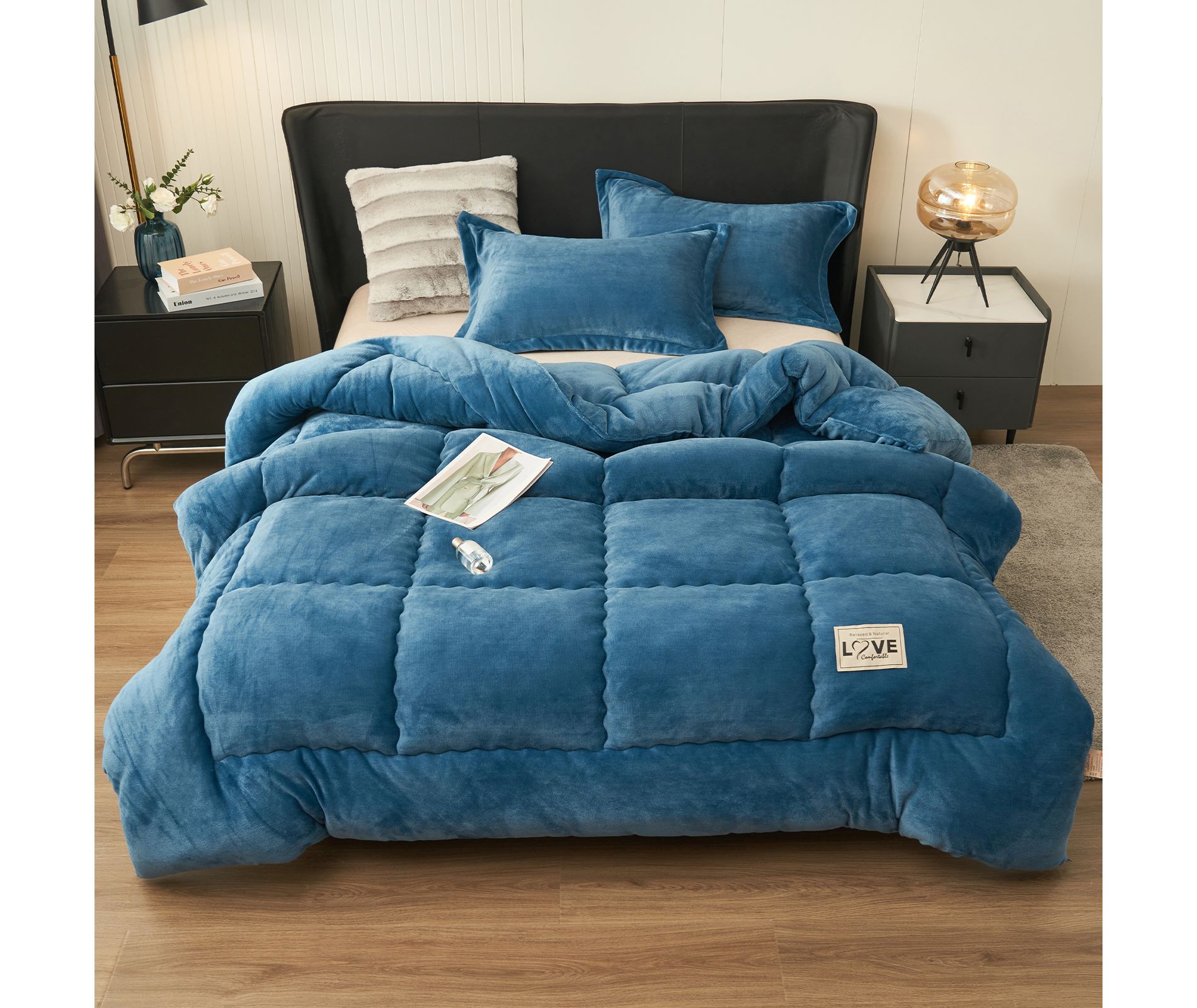 Bekrvio Double-Sided Milk Fleece Comforter, 830-870GSM Ultra-Warm Plush Bed Blanket, Heavyweight Cozy Feel (5.5–8.8 lbs)