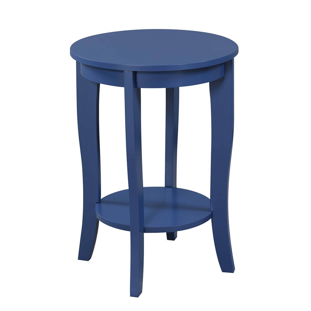 American Heritage Round End Table Cobalt Blue - Breighton Home