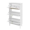 Vatros Rattan 3 Door Shoe Rack Freestanding Modern Shoe Storage Cabinet - 3 of 4