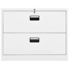 vidaXL Filing Cabinet White 35.4 in.x18.1 in.x28.5 in. Steel - 2 of 4