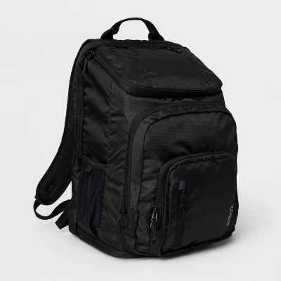 Women's Black Swirl Stripe Nylon Backpack