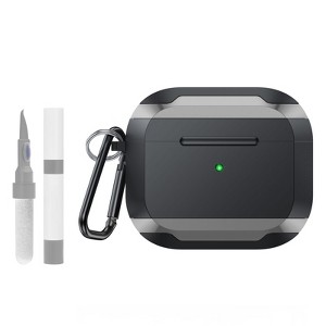 HTUTWOO AirPods 4 Protective Case, Aluminum Shockproof Covers with Keychain and Cleaning Kit , Comprehensive Protection - 1 of 4
