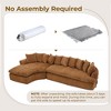 127" Large L-Shaped Modular Sectional Sofa, Elegant Curved Design, High-Resilience Foam, 10 Back Cushions, Left Corner Sofa, No Assembly Required - 4 of 4