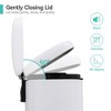 1.3 Gallon Trash Can, Stainless Steel Kitchen Trash Can with Lid, Soft Close Step-On Pedal, 5 Liters Ideal - 4 of 4