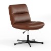 Merrick Lane Mid-Back Height-Adjustable Stationary Armless Swivel Office Chair - Padded Upholstered Wide Back and Seat, Strong Frame - image 4 of 4