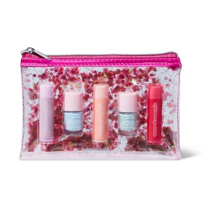 Nail & Lip Set with Makeup Bag - 5pc - More Than Magic™