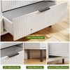 Modern Fluted 6 Drawer Dresser for Bedroom, Wide Chest of Drawers with Metal Handles and Legs - 4 of 4
