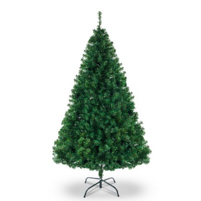 GlasFlength Artificial Trees Premium PVC Full Christmas Tree with Iron Stand Fashion Design for Holiday Decor, Green, 43.3"*43.3"*70.9"