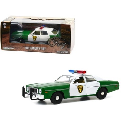 1975 Plymouth Fury Green and White "Chickasaw County Sheriff" 1/24 Diecast Model Car by Greenlight