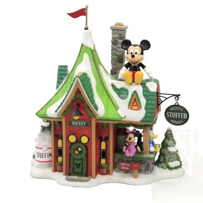 Department 56 House 7.25" Mickey's Stuffed Animals North Pole Series  -  Decorative Figurines