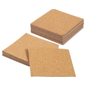 Unique Bargains Thickened Cork Self-Adhesive Kitchen Coasters for Tableware - 1 of 4
