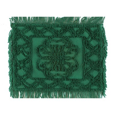 Collections Etc Elegant Chenille Lattice Scroll Design with Fringe Pillow Sham