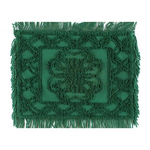Collections Etc Elegant Chenille Lattice Scroll Design with Fringe Pillow Sham - 1 of 2