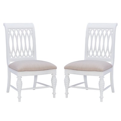Set of 2 Melshire Armless Chair White - Linon