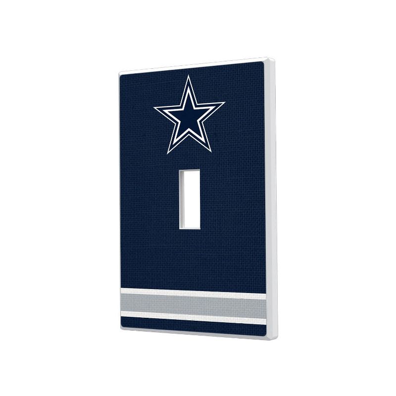 Keyscaper Dallas Cowboys Stripe Hidden-Screw Light Switch Plate, 1 of 2