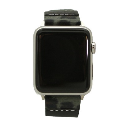 Olivia Pratt White Cheetah Engraved Silicone Apple Watch Band 38MM