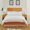 Sweet Jojo Designs Girl Dust Ruffle Queen Bed Skirt Boho Floral Wildflower Orange and Ivory - 3 of 4