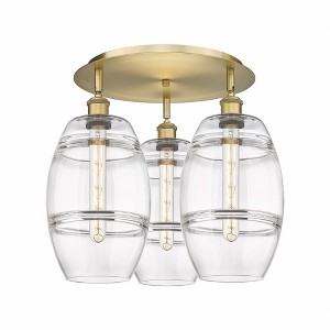 Vaz - 3 Light Flush Mount In Industrial Style-10.88 Inches Tall and 19.75 Inches Wide - 1 of 1
