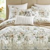 Sapphtopaz 5 PCS Duvet Set Cotton Elegance Refreshing Floral Sateen Print & Embroidery Bedding Set with 2 Throw Pillow Bedding Set - 4 of 4