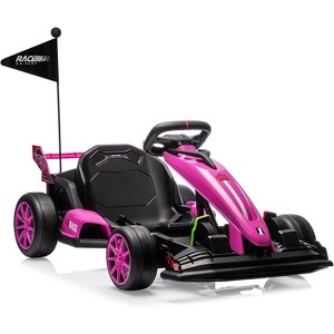 24V Children's Electric Drift Kart, Outdoor Ride-on Toy with Adjustable Seat and Variable Speed Mode, EVA Silent Wheels - 1 of 4