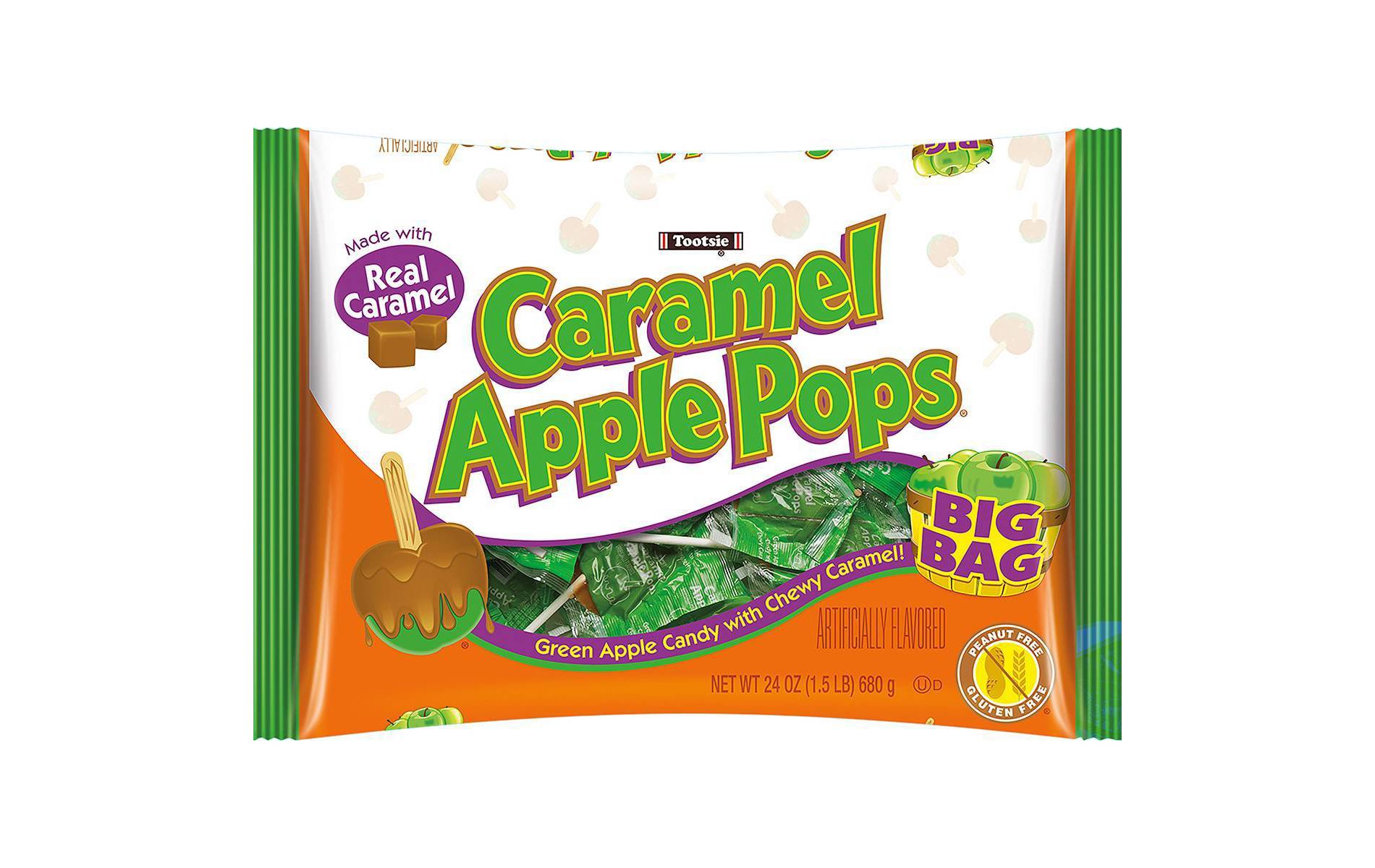 Tootsie Caramel Apple Pops Halloween Bag - 24oz