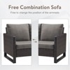 Belord 8PCS Outdoor Patio Furniture Set, All Weather Outdoor Sectional Set with Storage Box, L-Shape Sectional Sofa, Swivel Patio Chair, Coffee Table - 3 of 4