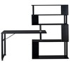 PAGED Computer Desk Modern Rotating Executive Desk with Open Storage Shelves for Office and Study - 3 of 4
