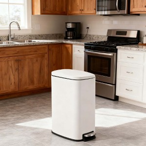 13 Gal Kitchen Trash Can with Removable Inner Bucket & Soft Close Lid for Bathroom Living Room Office - 1 of 4