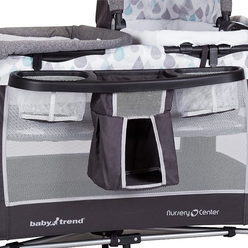 Baby Trend GoLite ELX Unisex Versatile Deluxe Infant Play Portable Nursery Center for Newborns, Drip Drop Blue, 5 of 8