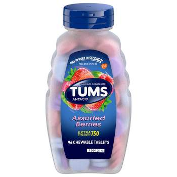 TUMS Extra Strength Assorted Berries Antacid Chewable Tablets - 96ct