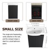 Lyngins Compact Wall-Mounted Bathroom Vanity with Sink, Floating Vanity with Round Single Ceramic Basin & Bottom Storage, Eco-Friendly Plywood - 4 of 4