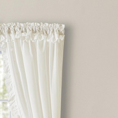 Natural Sheer Cotton Blend Rod Pocket Curtain Panels