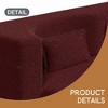 Modern Floor Sofa with 2 Pillows,Convertible Teddy Fabric Foam-Filled Sleeper Sofa Bed,15" Full Size Folding Mattress - Leovsnove - 4 of 4