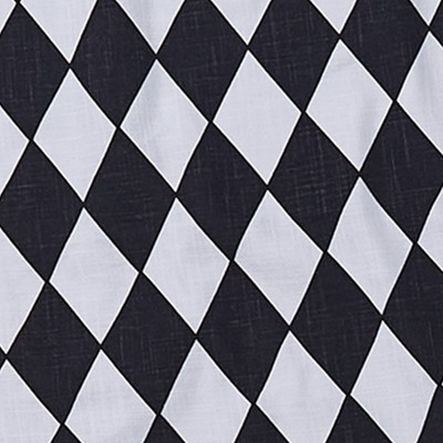 Black and White Diamond Pattern Cotton Tree Skirt