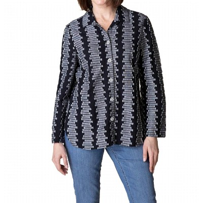 Women's Embroidered Cotton Wrap Around Shirt - habitat