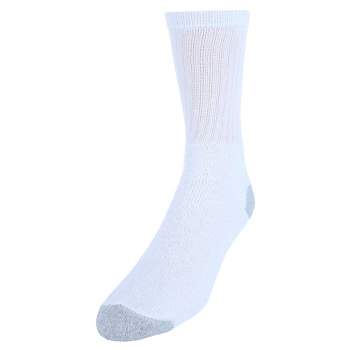 CTM Men's Casual and Comfortable Colored Heel and Toe Crew Socks (4 Pack)
