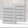 Viscose Cotton Blend Medium Weight Soft Textured Checkered and Ribbed Towel Set by Blue Nile Mills - 2 of 4