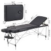 YOUNIKE Adjustable Massage Bed Professional Aluminum Alloy 3 Folding Lash Table with Armrests Portable Facial Spa Tattoo Bed - 2 of 4