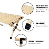 Portable Foldable Outdoor Picnic Table - Natural Beech Wood Camping Table with X-Frame Design -Small Sizes - 3 of 4