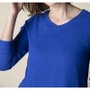 Women's V-neck Fleece Ruched Sleeve Top - habitat - 2 of 3