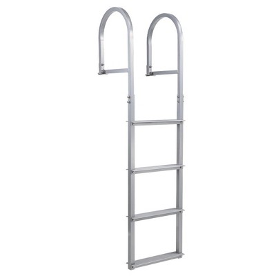 Garvee 4-Step Removable Dock Ladder 500lbs Marine Pontoon Boat Straight Ladder Non-slip