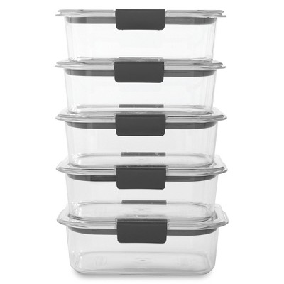 Rubbermaid Brilliance 5pk 3.2 cup Airtight Food Storage Container Set