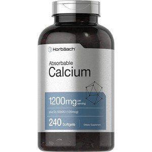 Horbaach Absorbable Calcium 1200mg with Vitamin D3 5000IU | 240 Softgels - 1 of 2