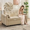 Sofa Bed Couch, Futon Sleeper Couches with Pull Out Bed, Living Room or Rv 3 in 1 Loveseat Furniture That Turns into Lounge Recliner - 3 of 4